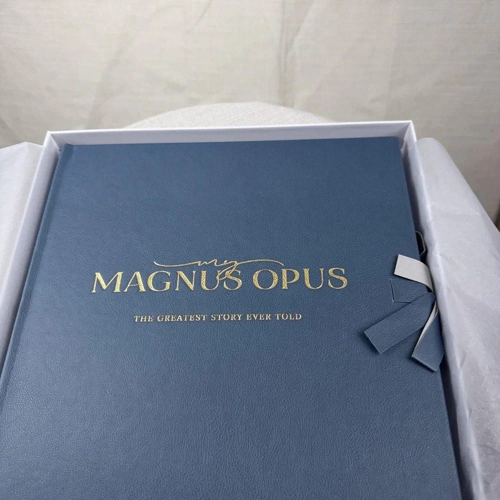 My Magnus Opus Greatest Story Ever Told Baby Life Book Leather HC Guided Journal
